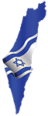 Israel map and flag logo